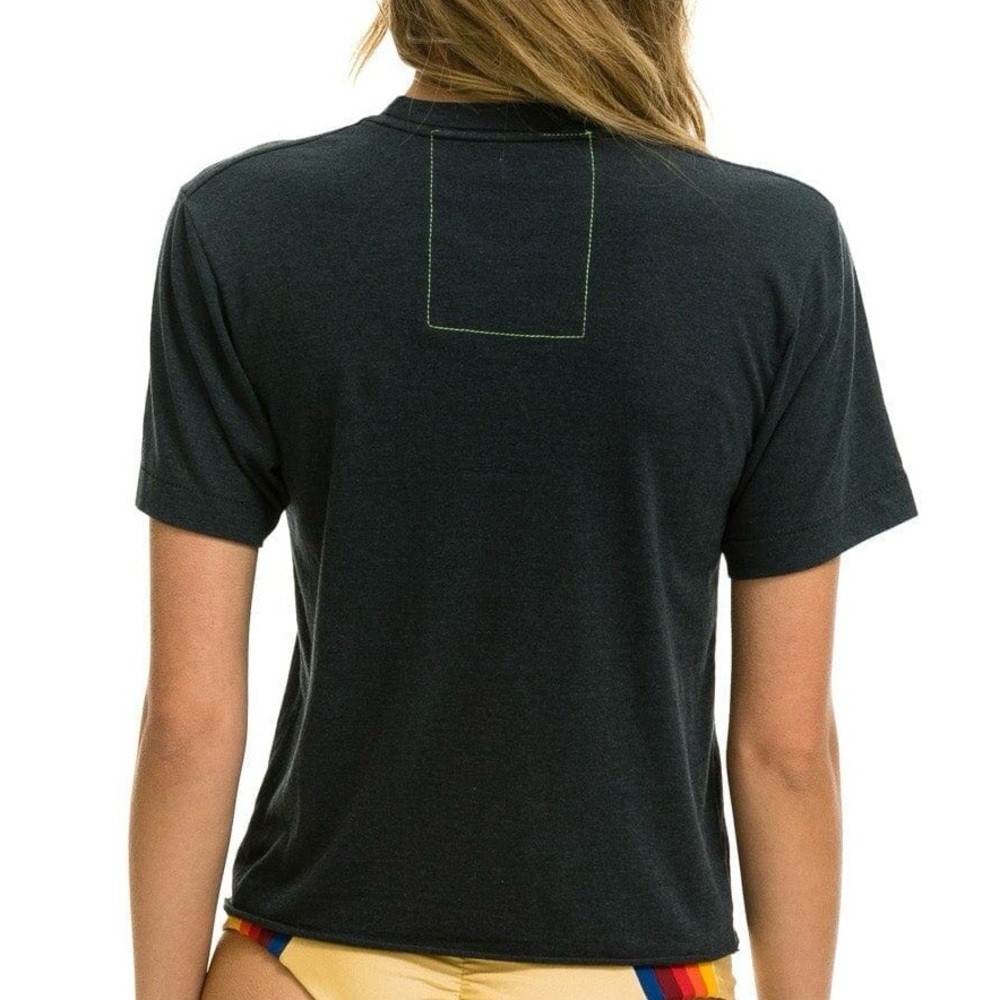 NWT Aviator Nation Surf Naked Boyfriend Tee - Charcoal - Picture 2 of 4